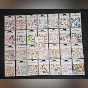 Bundle of 59 Pipstickers Packs, Sheets, Gems, Books